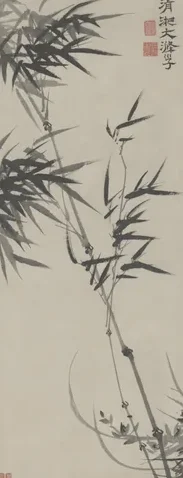 石涛竹兰图轴