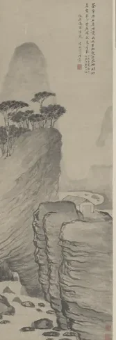 石涛山水图轴