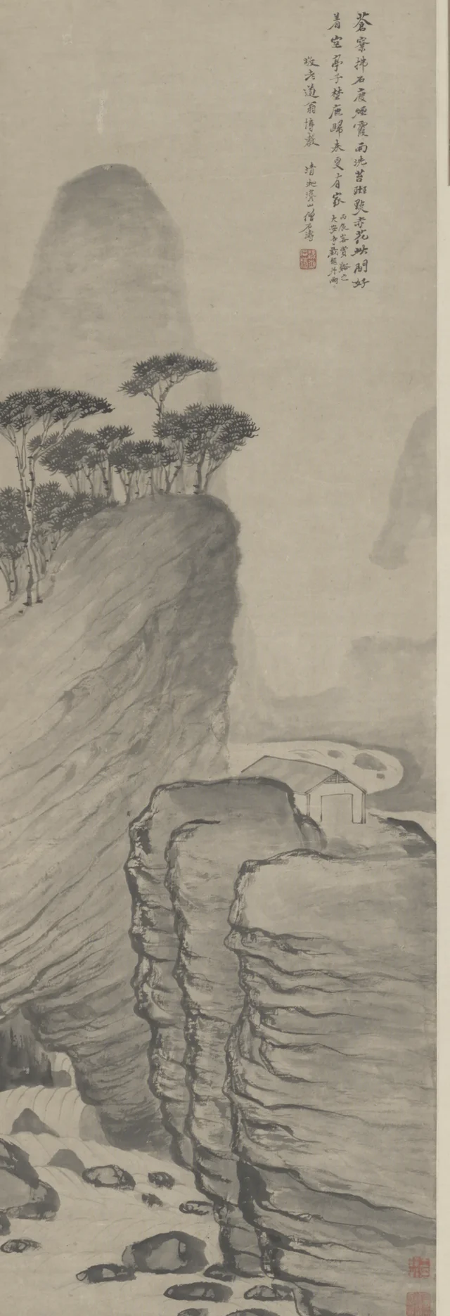 石涛山水图轴