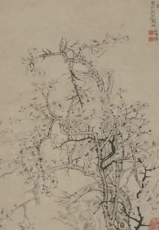 原济墨梅图轴