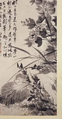 Hibiscus, Lotus, and Rock