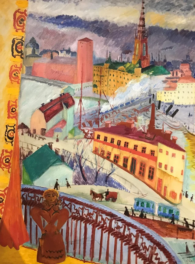Vista de Slussen, Sigrid Hjertén