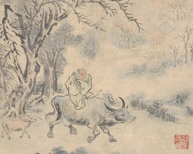 Immortal riding an ox