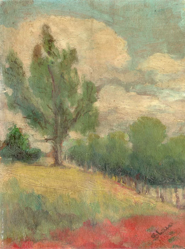 Slope with a Large Tree, Slava Raškaj