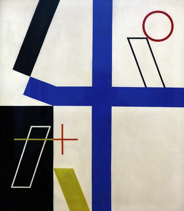 Quatro espaços com cruz quebrada, Sophie Taeuber-Arp