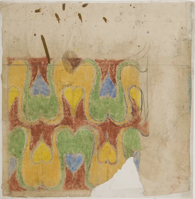 Fragmento de um projeto de policromia da igreja dos Franciscanos de Cracóvia, estudo de ornamento (XXVI)