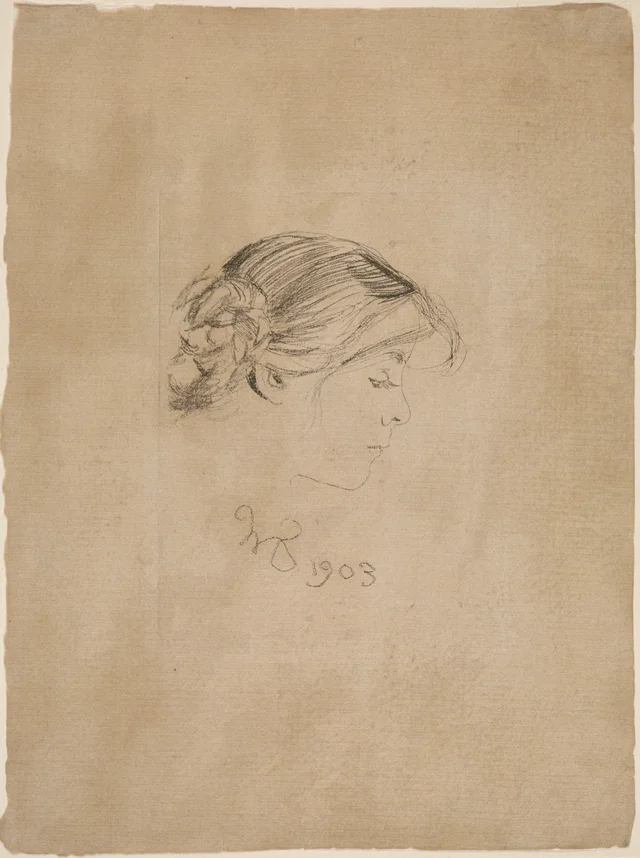 «Helenka», «Cabeça de menina», prancha do «Portfólio dos gravadores poloneses», Cracóvia, 1903