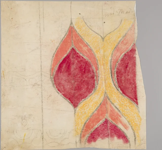 Larmes (recto), fragment de la scène du « Jugement dernier » (verso), projet de décoration peinte pour l'église des Franciscains de Cracovie, Stanisław Wyspiański