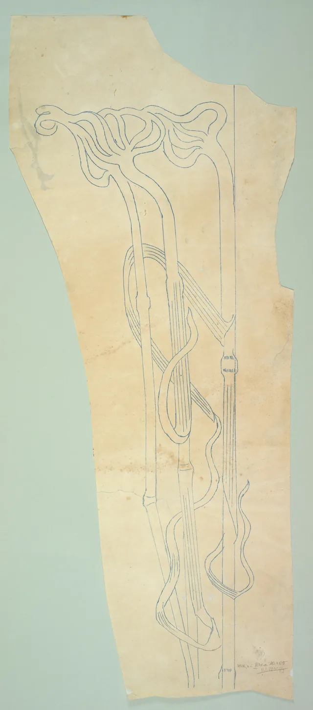 Tallos de trigo, proyecto para la policromía del presbiterio de la iglesia de los Franciscanos de Cracovia, Stanisław Wyspiański