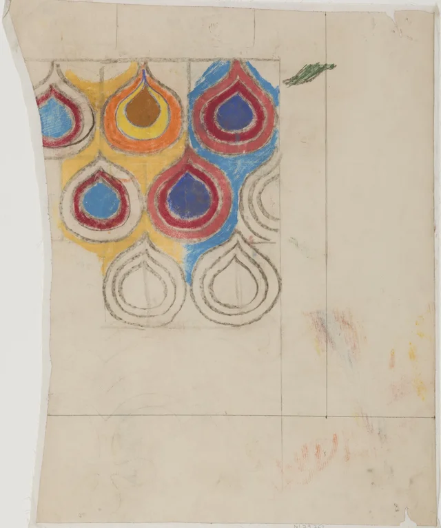 Motivo de ojos de pavo real, proyecto para la decoración pintada del presbiterio de la iglesia de los Franciscanos de Cracovia, Stanisław Wyspiański