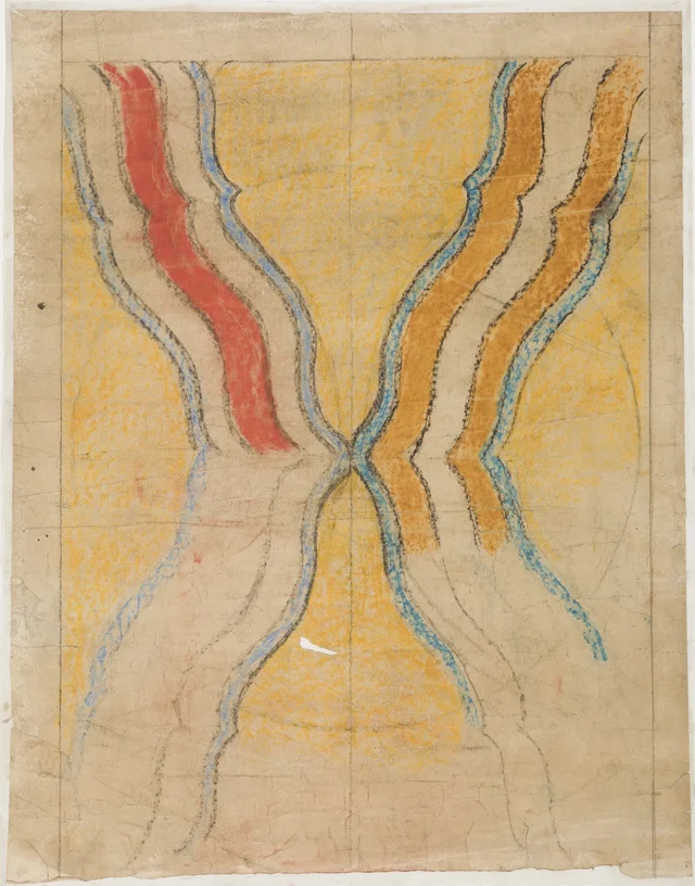 Motif de rubans, projet pour la décoration peinte de l'église des Franciscains de Cracovie, Stanisław Wyspiański