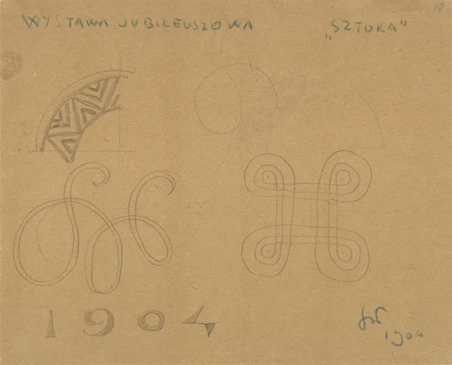 Motivos decorativos para a «Sala comum» da Exposição do jubileu da Sociedade dos amigos das belas-artes de Cracóvia