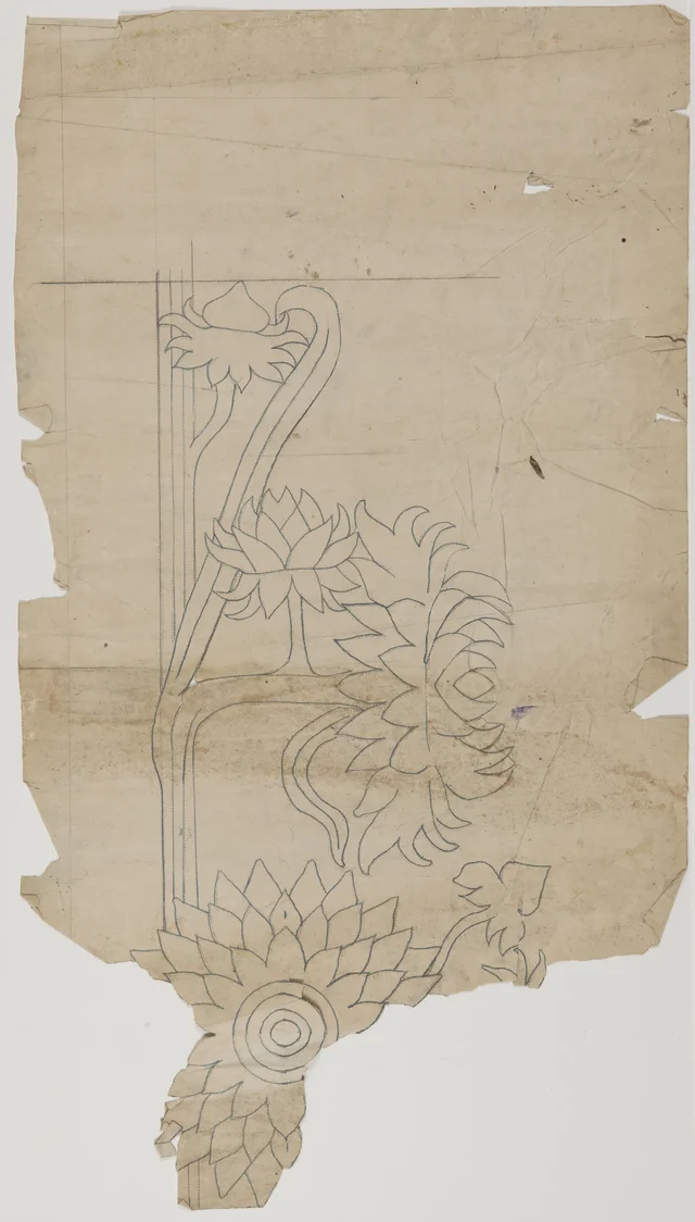 Everlasting flower, design for the painted decoration of the Franciscan church in Kraków, Stanisław Wyspiański