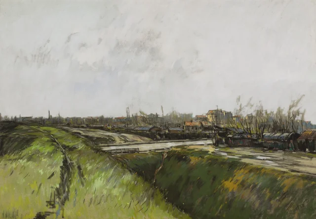Paisagem de subúrbio dos arredores de Paris