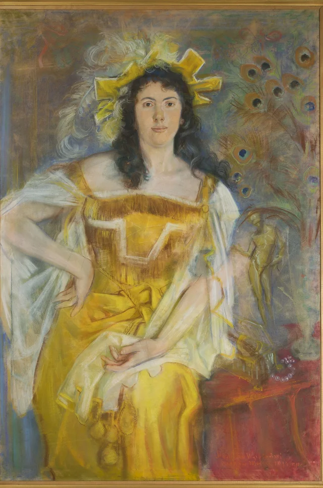 Retrato de Honorata Leszczyńska no papel de Catarina em «A Megera domada» de William Shakespeare