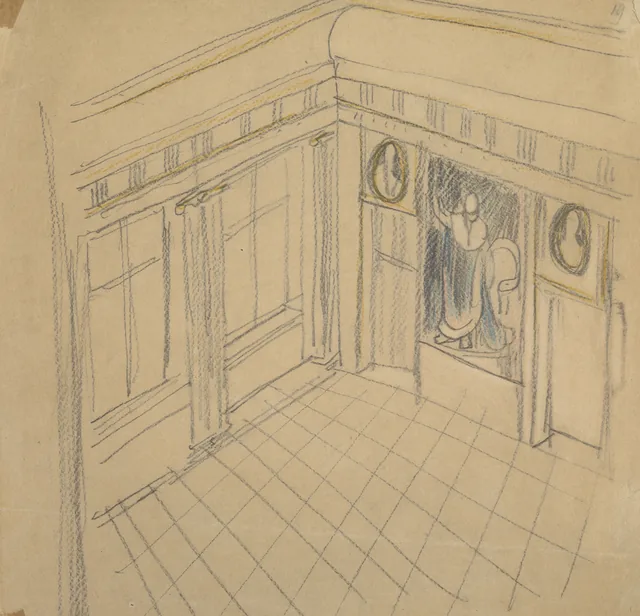 Projeto de cenário para «Warszawianka» de Stanisław Wyspiański