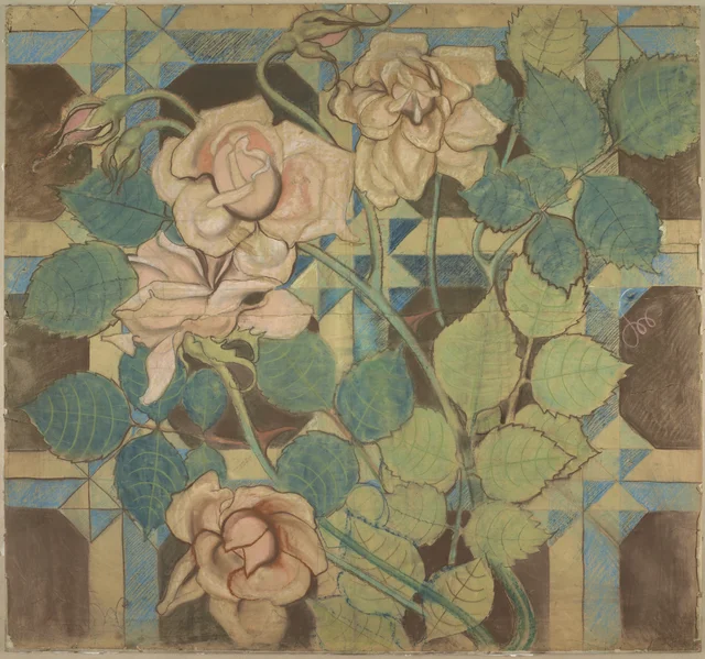 Roses. Design to the Polychromy in the Franciscan Church in Krakow, Stanisław Wyspiański