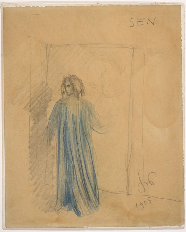 O Sonho, projeto de figurino para o drama destruído «O Sonho» (?), Stanisław Wyspiański