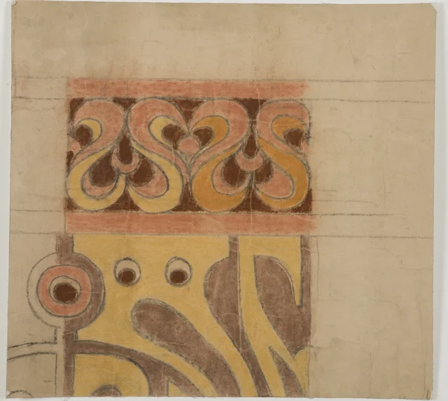 Estudo de ornamento para a decoração pintada da igreja dos Franciscanos de Cracóvia