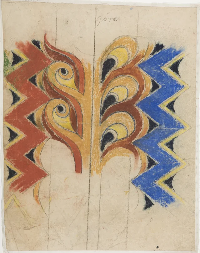 Estudio de ornamento para la decoración pintada de la iglesia de los Franciscanos de Cracovia, Stanisław Wyspiański