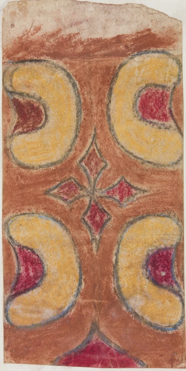 Estudo de ornamento para a decoração pintada da igreja dos Franciscanos de Cracóvia