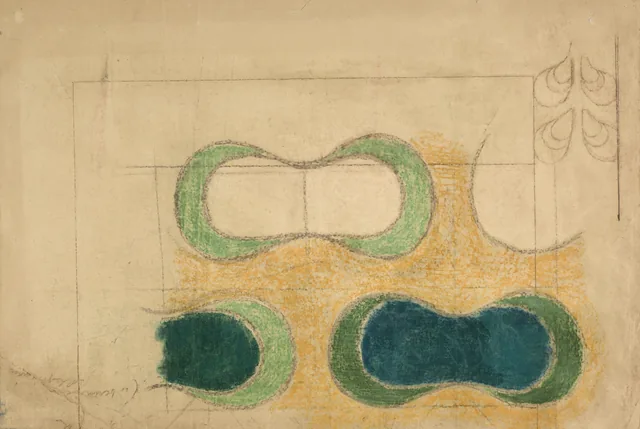 Estudo de ornamento para a policromia da igreja dos Franciscanos de Cracóvia, motivo de tapete