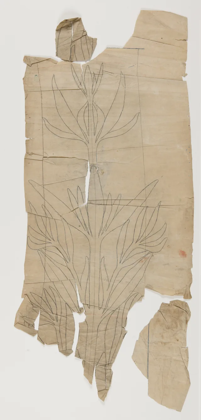 Motivo vegetal estilizado (haste com folhinhas), projeto para a decoração pintada da igreja dos Franciscanos de Cracóvia