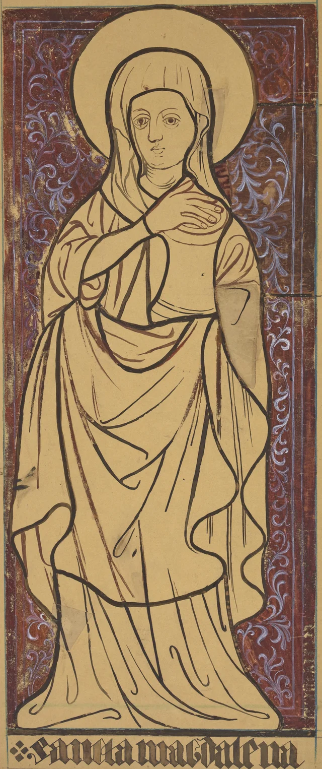 Santa Maria Madalena, reconstituição artística de um painel de vitral da igreja dos Dominicanos de Cracóvia