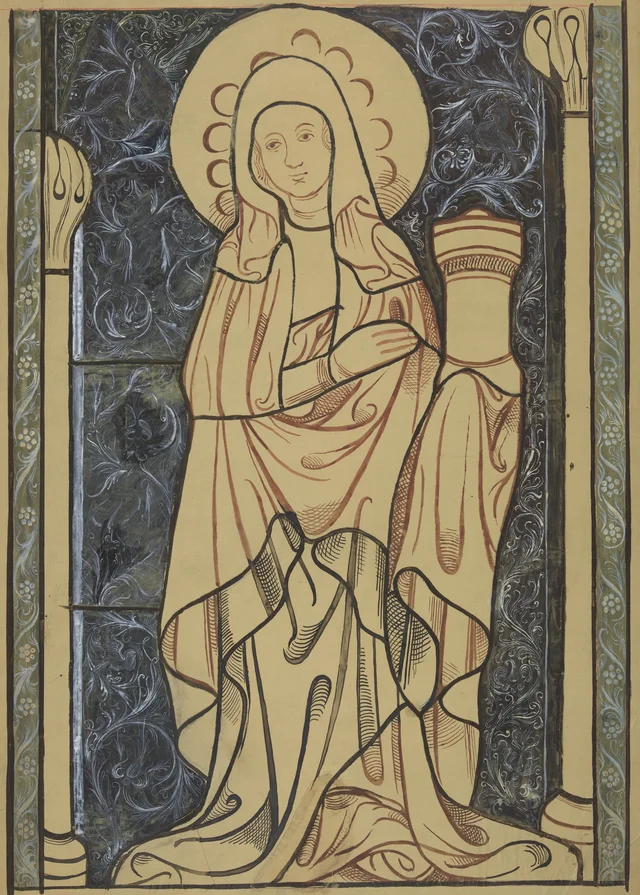 Santa Maria Madalena, reconstituição artística de um painel de vitral da igreja dos Dominicanos de Cracóvia