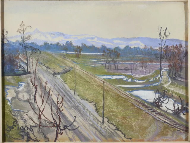 Vista da janela do ateliê do artista sobre o monte Kościuszko, Stanisław Wyspiański