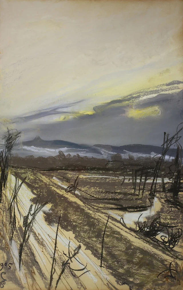 Vista desde la ventana del taller del artista al montículo Kościuszko, Stanisław Wyspiański