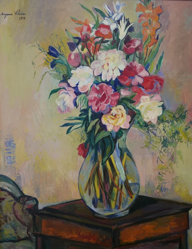 Bouquet de roses, iris et glaïeuls, Suzanne Valadon
