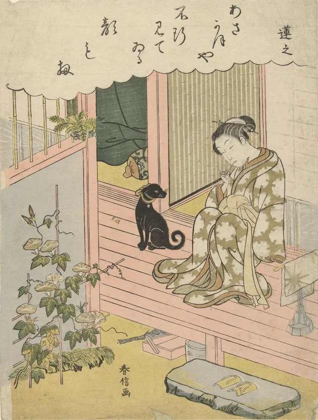 朝顔を見る女, 鈴木春信