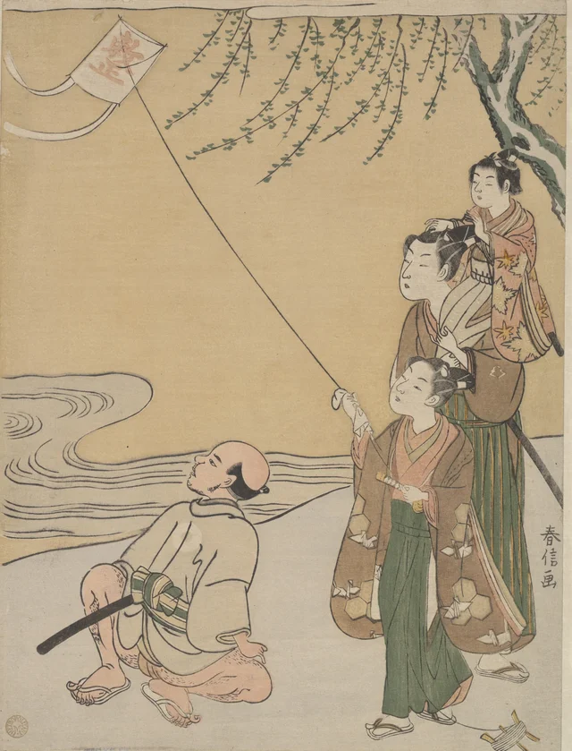 Kite Flying, Suzuki Harunobu