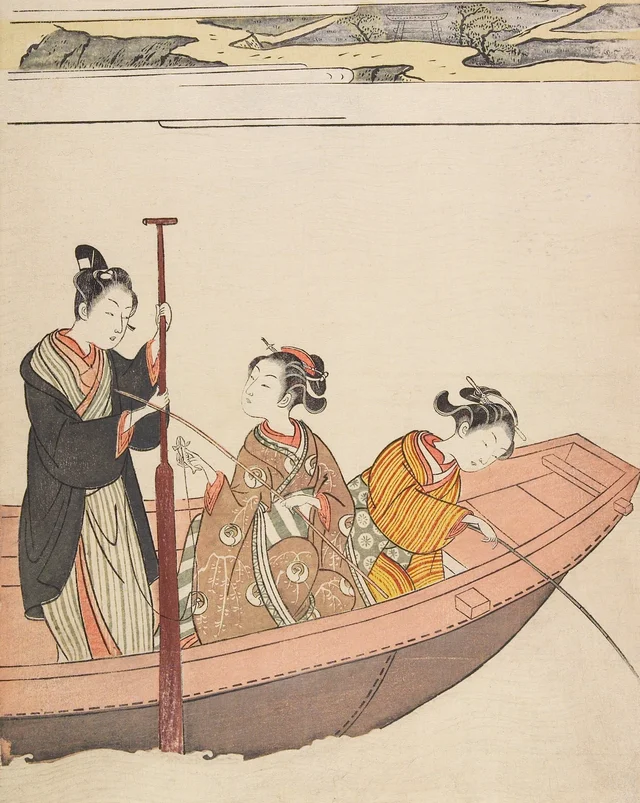 Uma pescaria, Suzuki Harunobu