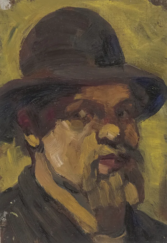 Autorretrato con sombrero, Theo van Doesburg