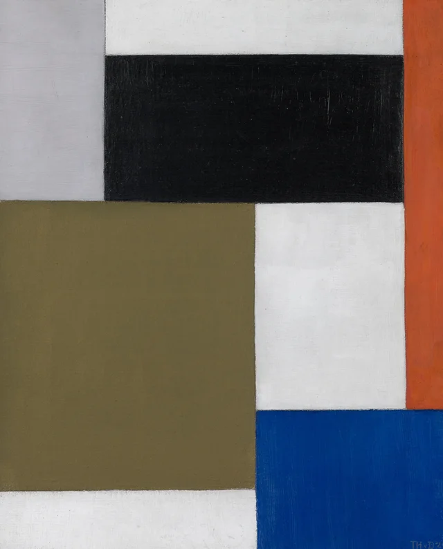 Composición XXVI (con un campo de oro), Theo van Doesburg