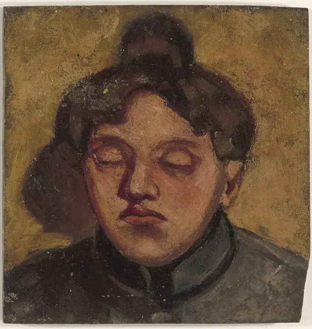 Portrait of Agnita Feis with Closed Eyes