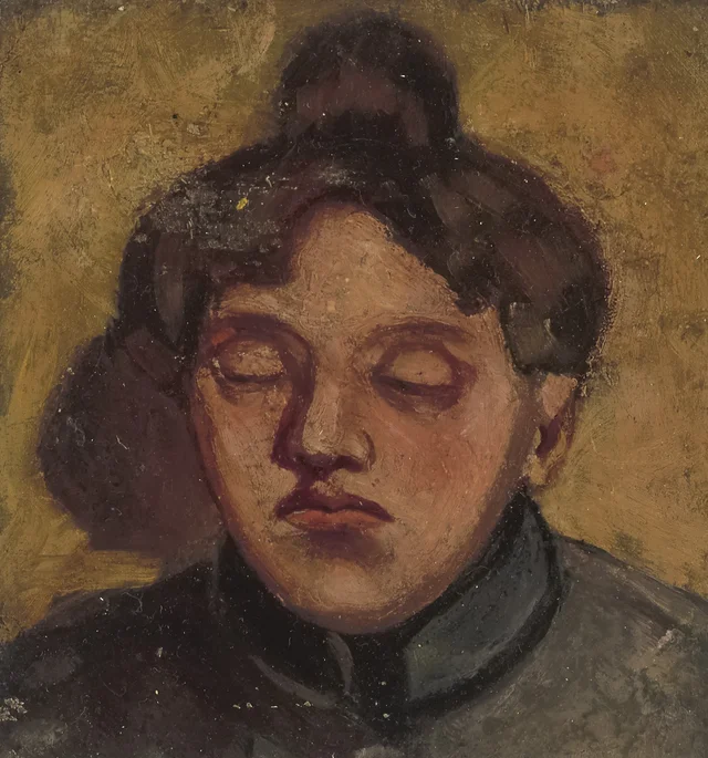 Retrato de Agnita Feis con los ojos cerrados, Theo van Doesburg
