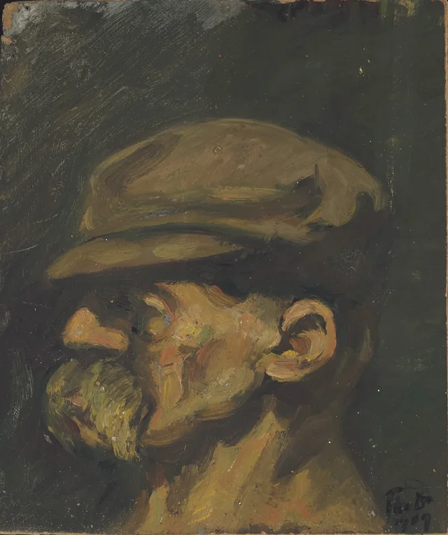 Retrato de Nietzsche de boné