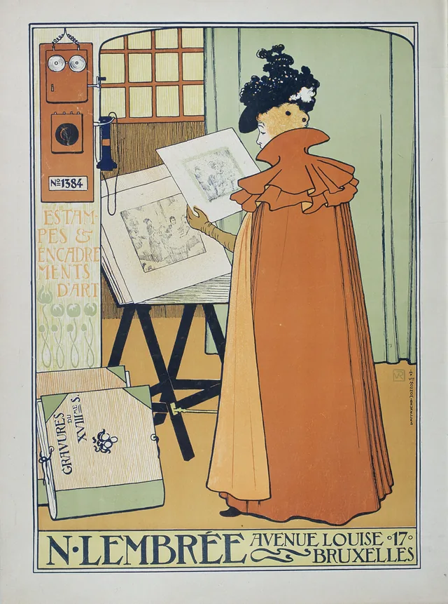 Cartaz para N. Lembrée, estampas e molduras de arte, Bruxelas
