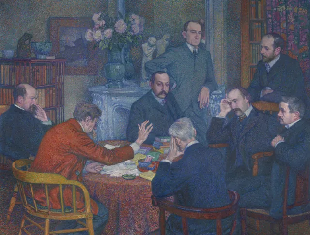 A Leitura por Émile Verhaeren, Théo van Rysselberghe