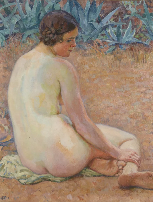 Desnudo con agaves