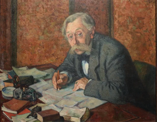 Retrato de Émile Verhaeren, Théo van Rysselberghe