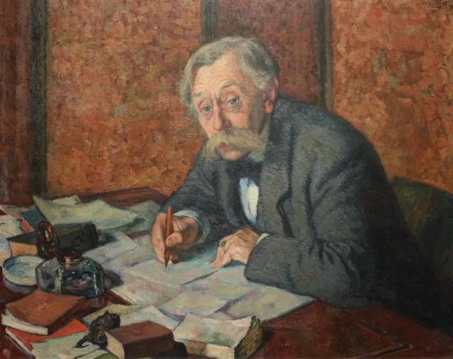 Retrato de Émile Verhaeren, Théo van Rysselberghe