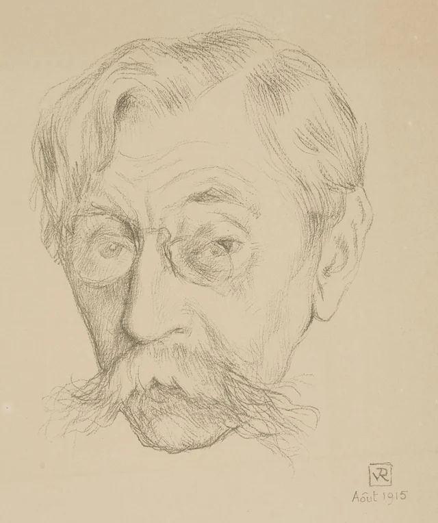 Retrato del escritor Émile Verhaeren, Théo van Rysselberghe