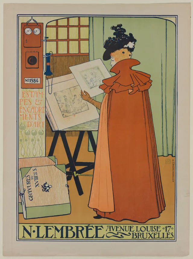 Cartaz para a galeria Lembrée, Théo van Rysselberghe