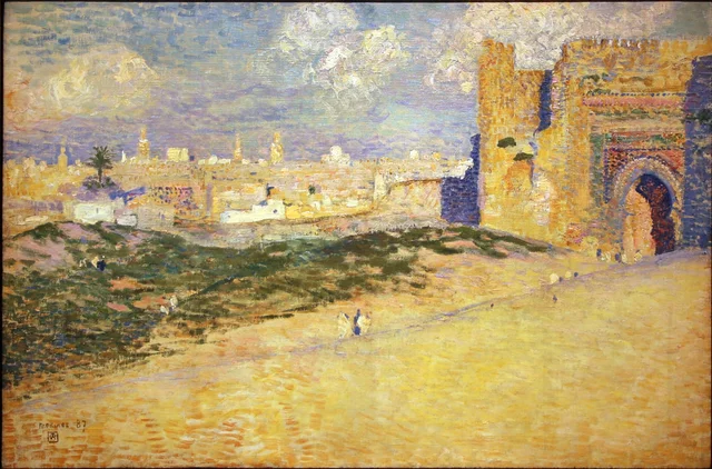 A porta de El Khemis em Meknès, Marrocos, Théo van Rysselberghe