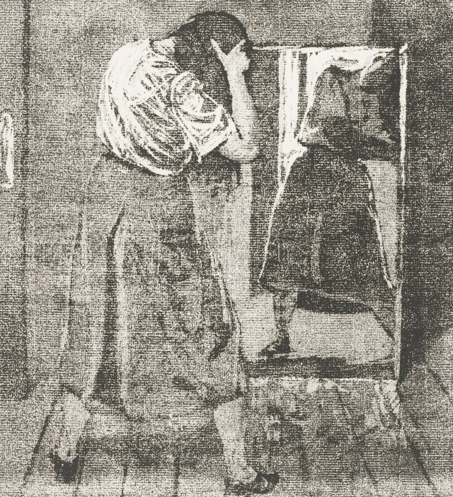 Mujer mirando un puerto, Théo van Rysselberghe