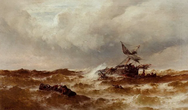 Naufrage sur la côte hollandaise